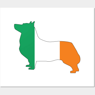 Swedish Vallhund Ireland Flag Filled Posters and Art